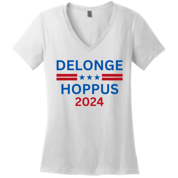 Delonge Hoppus 2024 For President Funny Voting Election 2024 Usa Women's V-Neck T-Shirt