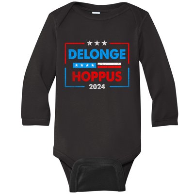 Delonge Hoppus 2024 For President Funny Voting Election 2024 Usa Baby Long Sleeve Bodysuit