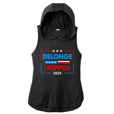 Delonge Hoppus 2024 For President Funny Voting Election 2024 Usa Ladies PosiCharge Tri-Blend Wicking Draft Hoodie Tank