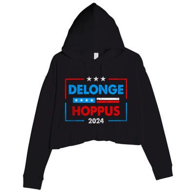 Delonge Hoppus 2024 For President Funny Voting Election 2024 Usa Crop Fleece Hoodie