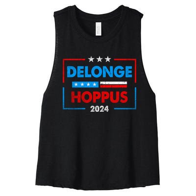 Delonge Hoppus 2024 For President Funny Voting Election 2024 Usa Women's Racerback Cropped Tank