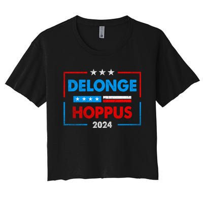 Delonge Hoppus 2024 For President Funny Voting Election 2024 Usa Women's Crop Top Tee