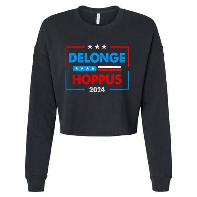 Delonge Hoppus 2024 For President Funny Voting Election 2024 Usa Cropped Pullover Crew