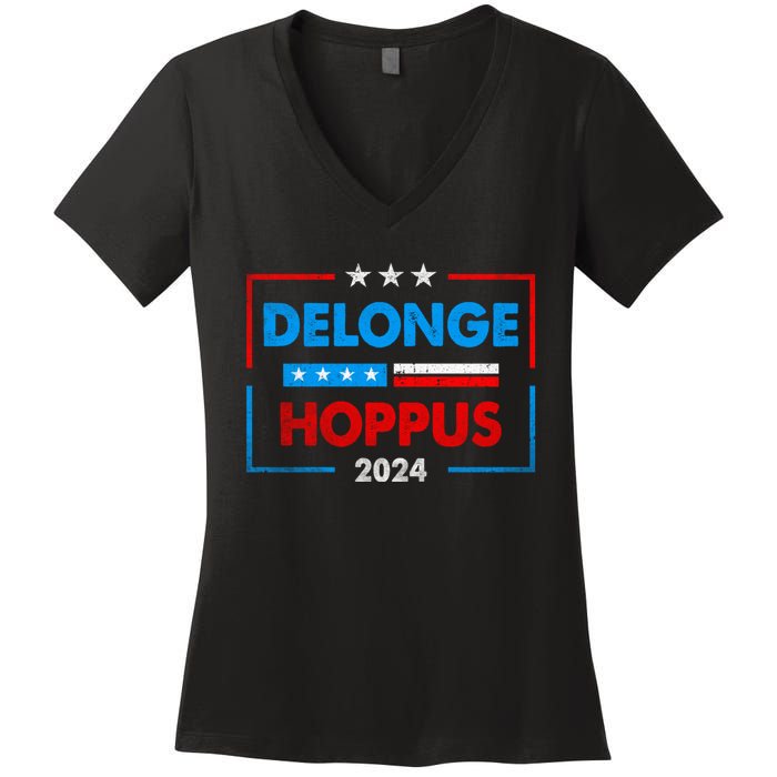 Delonge Hoppus 2024 For President Funny Voting Election 2024 Usa Women's V-Neck T-Shirt