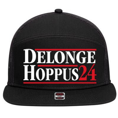 Delonge Hoppus 2024 For President Funny Voting Election 2024 Usa 7 Panel Mesh Trucker Snapback Hat