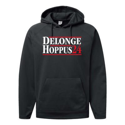 Delonge Hoppus 2024 For President Funny Voting Election 2024 Usa Performance Fleece Hoodie