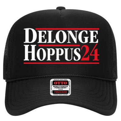 Delonge Hoppus 2024 For President Funny Voting Election 2024 Usa High Crown Mesh Back Trucker Hat