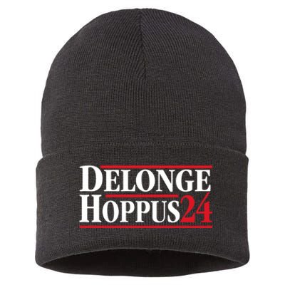 Delonge Hoppus 2024 For President Funny Voting Election 2024 Usa Sustainable Knit Beanie