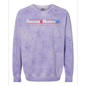 Delonge Hoppus 2024 For President Funny Voting Election 2024 Usa Colorblast Crewneck Sweatshirt