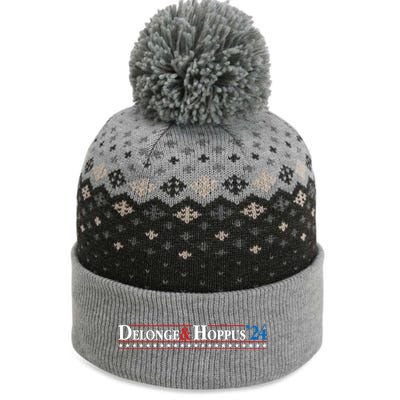 Delonge Hoppus 2024 For President Funny Voting Election 2024 Usa The Baniff Cuffed Pom Beanie