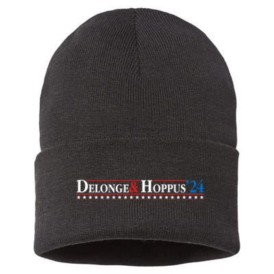 Delonge Hoppus 2024 For President Funny Voting Election 2024 Usa Sustainable Knit Beanie