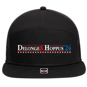 Delonge Hoppus 2024 For President Funny Voting Election 2024 Usa 7 Panel Mesh Trucker Snapback Hat