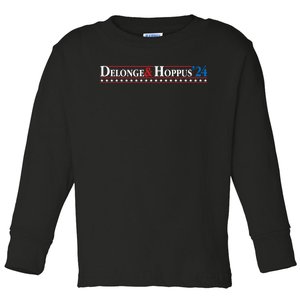 Delonge Hoppus 2024 For President Funny Voting Election 2024 Usa Toddler Long Sleeve Shirt