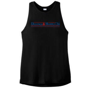 Delonge Hoppus 2024 For President Funny Voting Election 2024 Usa Ladies PosiCharge Tri-Blend Wicking Tank