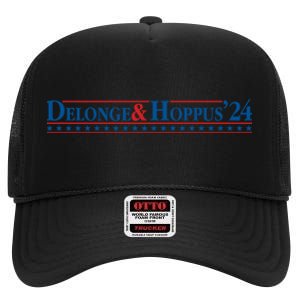 Delonge Hoppus 2024 For President Funny Voting Election 2024 Usa High Crown Mesh Back Trucker Hat