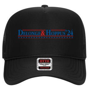 Delonge Hoppus 2024 For President Funny Voting Election 2024 Usa High Crown Mesh Back Trucker Hat