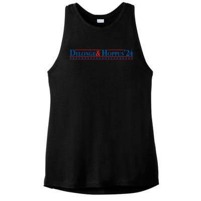 Delonge Hoppus 2024 For President Funny Voting Election 2024 Usa Ladies PosiCharge Tri-Blend Wicking Tank