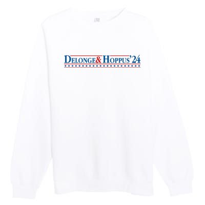 Delonge Hoppus 2024 For President Funny Voting Election 2024 Usa Premium Crewneck Sweatshirt