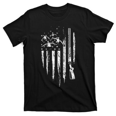 Duck Hunting American Flag Waterfowl Goose Gift For Hunter T-Shirt