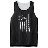 Duck Hunting American Flag Waterfowl Goose Gift For Hunter Mesh Reversible Basketball Jersey Tank