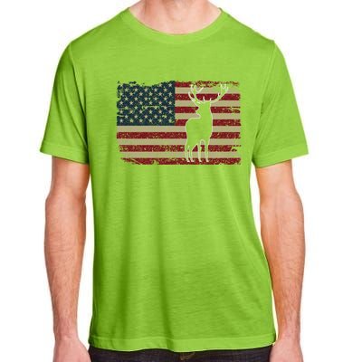 Deer Hunting American Flag Usa Proud Hunter Gift Idea Gift Adult ChromaSoft Performance T-Shirt