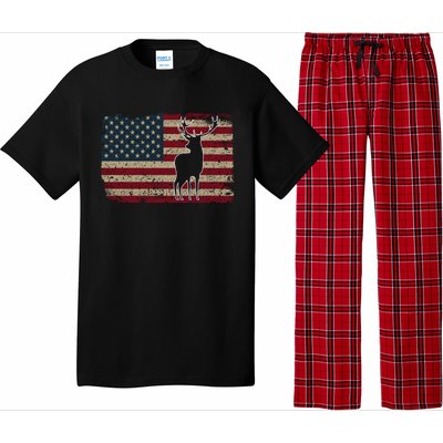 Deer Hunting American Flag Usa Proud Hunter Gift Idea Gift Pajama Set