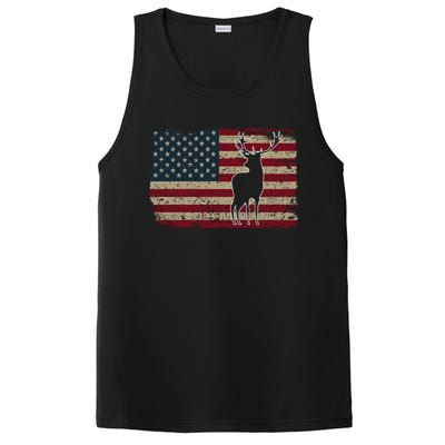 Deer Hunting American Flag Usa Proud Hunter Gift Idea Gift PosiCharge Competitor Tank