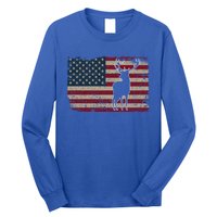 Deer Hunting American Flag Usa Proud Hunter Gift Idea Gift Long Sleeve Shirt