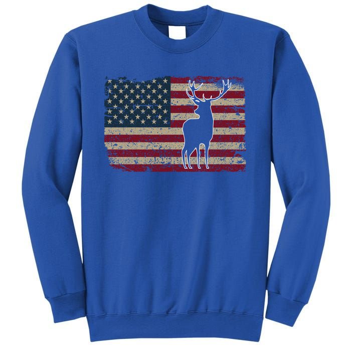 Deer Hunting American Flag Usa Proud Hunter Gift Idea Gift Sweatshirt