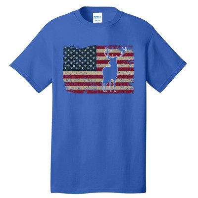 Deer Hunting American Flag Usa Proud Hunter Gift Idea Gift Tall T-Shirt