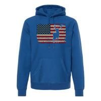 Deer Hunting American Flag Usa Proud Hunter Gift Idea Gift Premium Hoodie