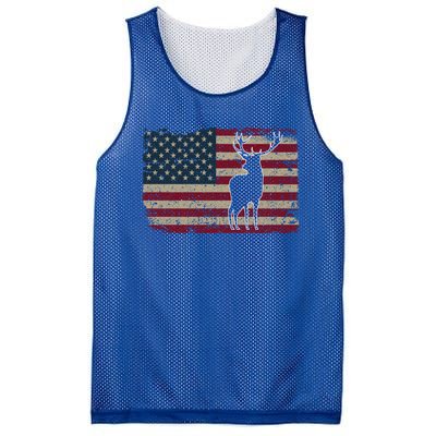 Deer Hunting American Flag Usa Proud Hunter Gift Idea Gift Mesh Reversible Basketball Jersey Tank