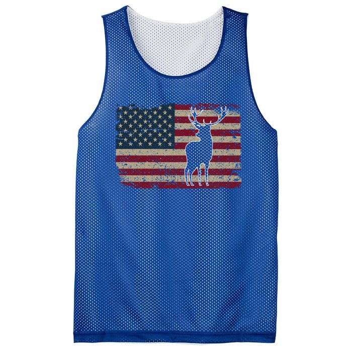 Deer Hunting American Flag Usa Proud Hunter Gift Idea Gift Mesh Reversible Basketball Jersey Tank