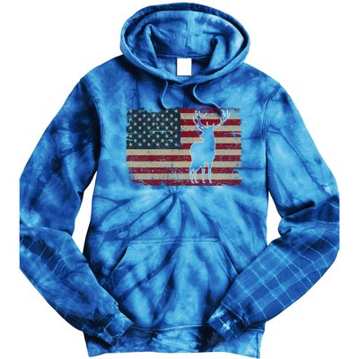 Deer Hunting American Flag Usa Proud Hunter Gift Idea Gift Tie Dye Hoodie