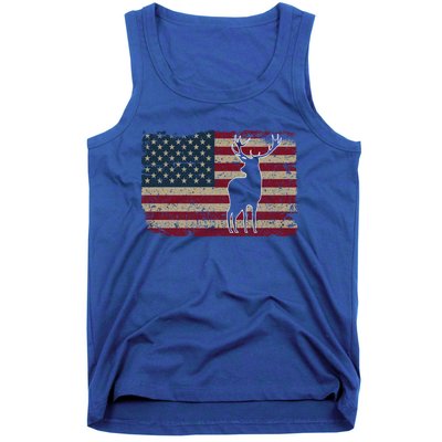 Deer Hunting American Flag Usa Proud Hunter Gift Idea Gift Tank Top