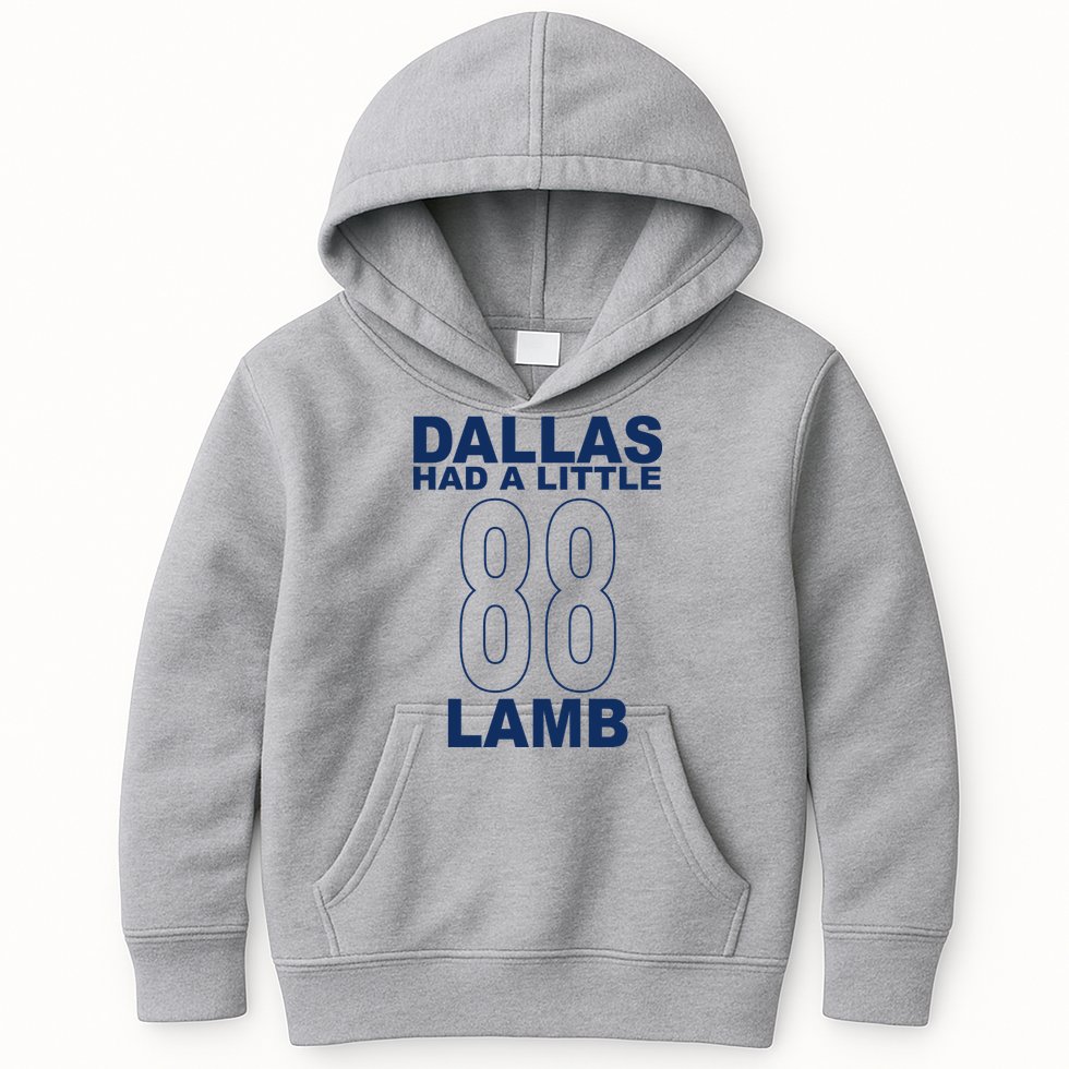 Dallas Had A Little 88 Lamb Football Kids Hoodie