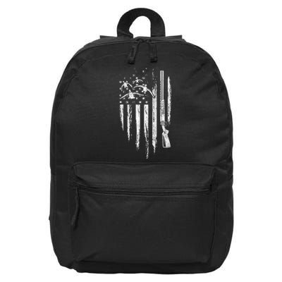 Duck Hunting American Flag Waterfowl Goose Gift For Hunter 16 in Basic Backpack