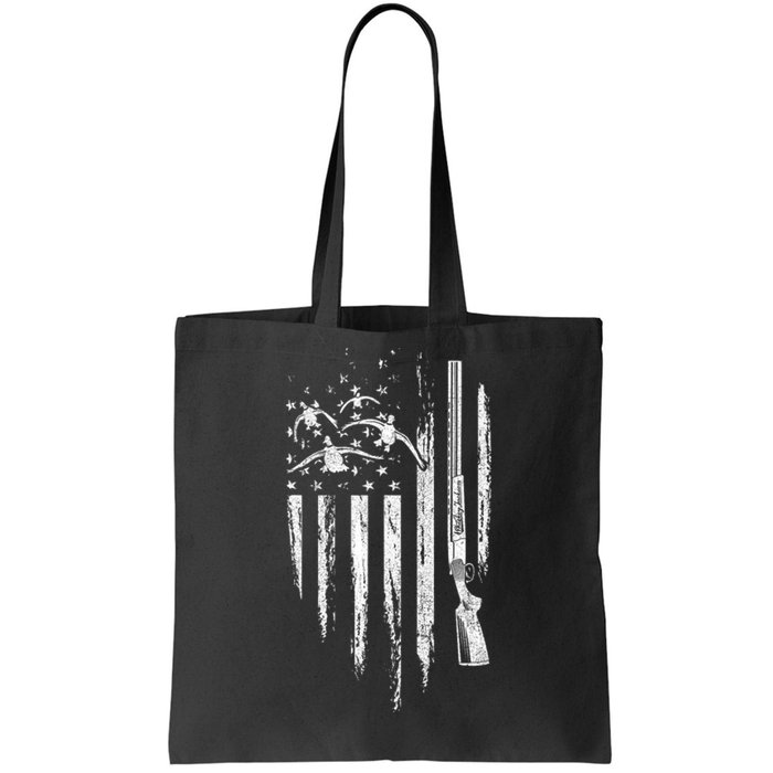 Duck Hunting American Flag Waterfowl Goose Gift For Hunter Tote Bag