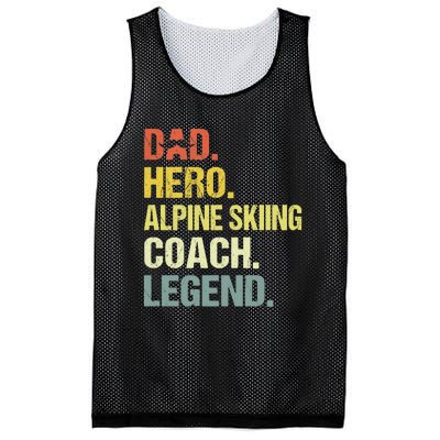 Dad Hero Alpine Skiing Coach Funny Alpine Skiing Coach Mesh Reversible Basketball Jersey Tank