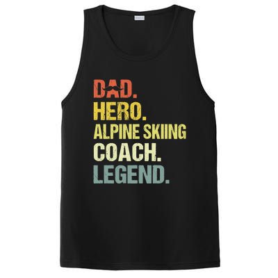 Dad Hero Alpine Skiing Coach Funny Alpine Skiing Coach PosiCharge Competitor Tank