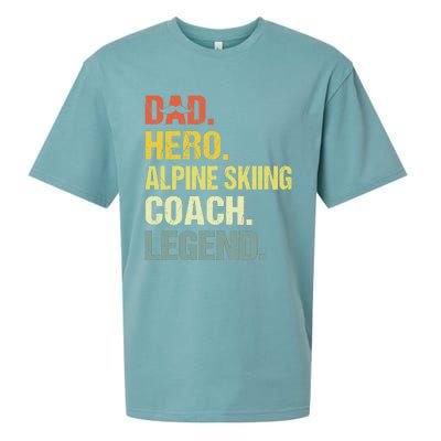 Dad Hero Alpine Skiing Coach Funny Alpine Skiing Coach Sueded Cloud Jersey T-Shirt