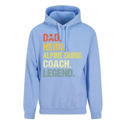 Dad Hero Alpine Skiing Coach Funny Alpine Skiing Coach Unisex Surf Hoodie