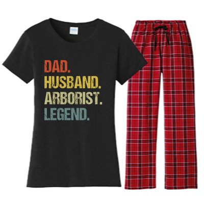 Dad Husband Arborist Legend Women's Flannel Pajama Set