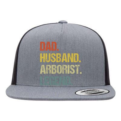 Dad Husband Arborist Legend Flat Bill Trucker Hat