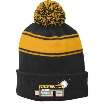 Dog House Albuquerque Stripe Pom Pom Beanie
