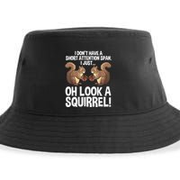 Dont Have A Short Attention Span Oh Squirrel Funny Sustainable Bucket Hat