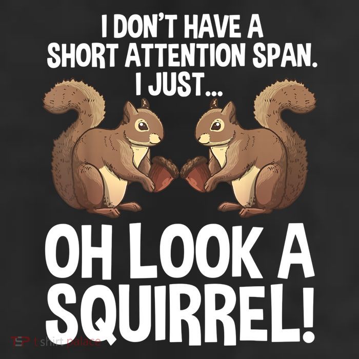 Dont Have A Short Attention Span Oh Squirrel Funny Beanie