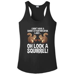 Dont Have A Short Attention Span Oh Squirrel Funny Ladies PosiCharge Competitor Racerback Tank