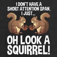Dont Have A Short Attention Span Oh Squirrel Funny Golf Towel
