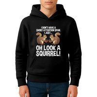 Dont Have A Short Attention Span Oh Squirrel Funny Kids Hoodie